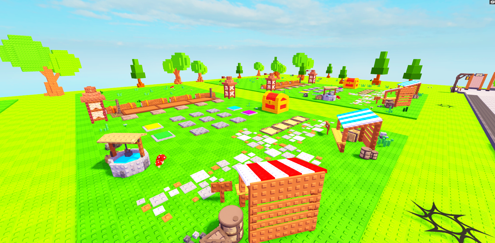 Early build of the farm and defense base layout